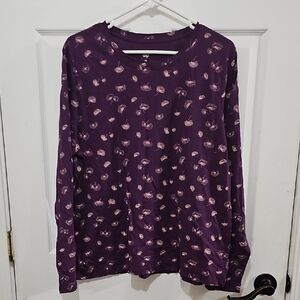 Purple Floral Women's Top